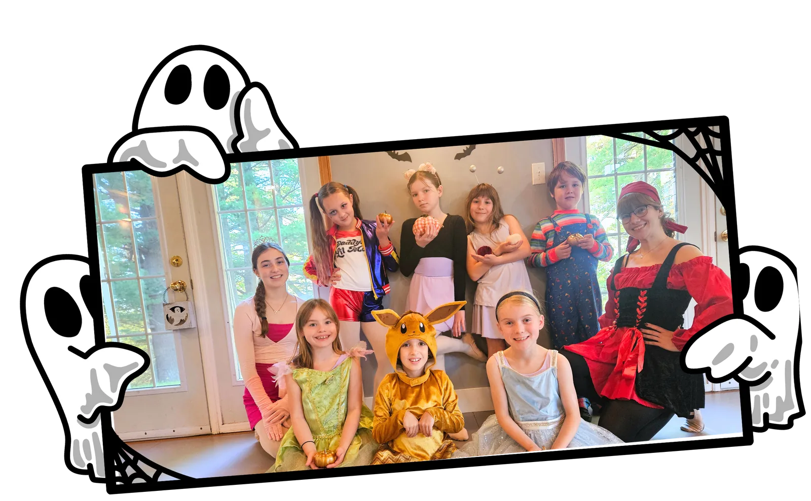 Cadance dancers wearing playful costumes during Dress-Up Weeks