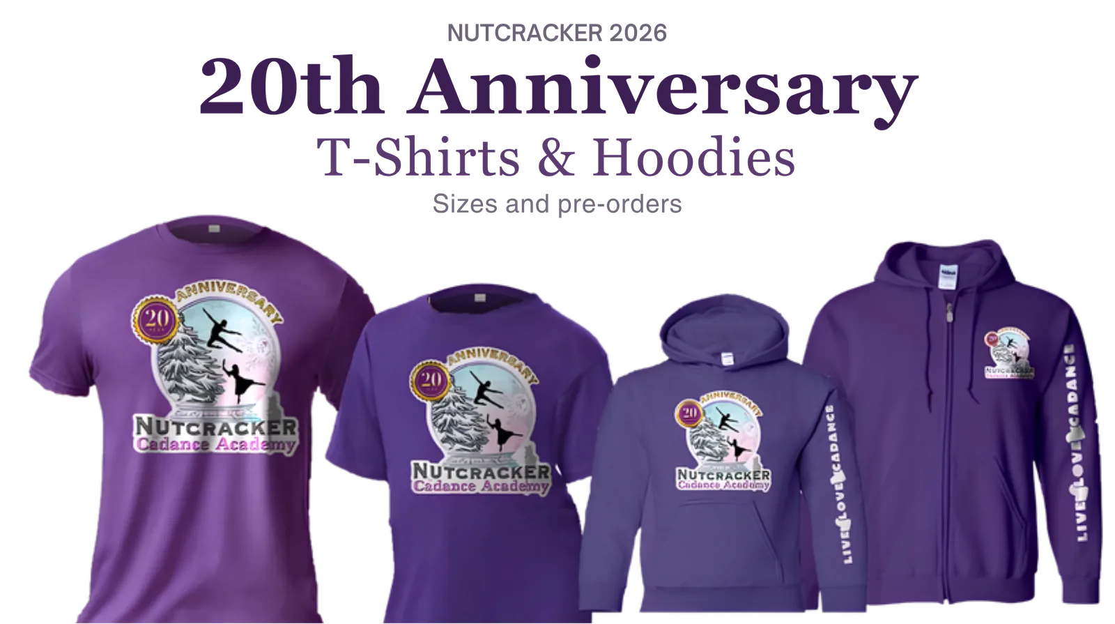 Purple 20th Anniversary Nutcracker T-shirts and hoodies