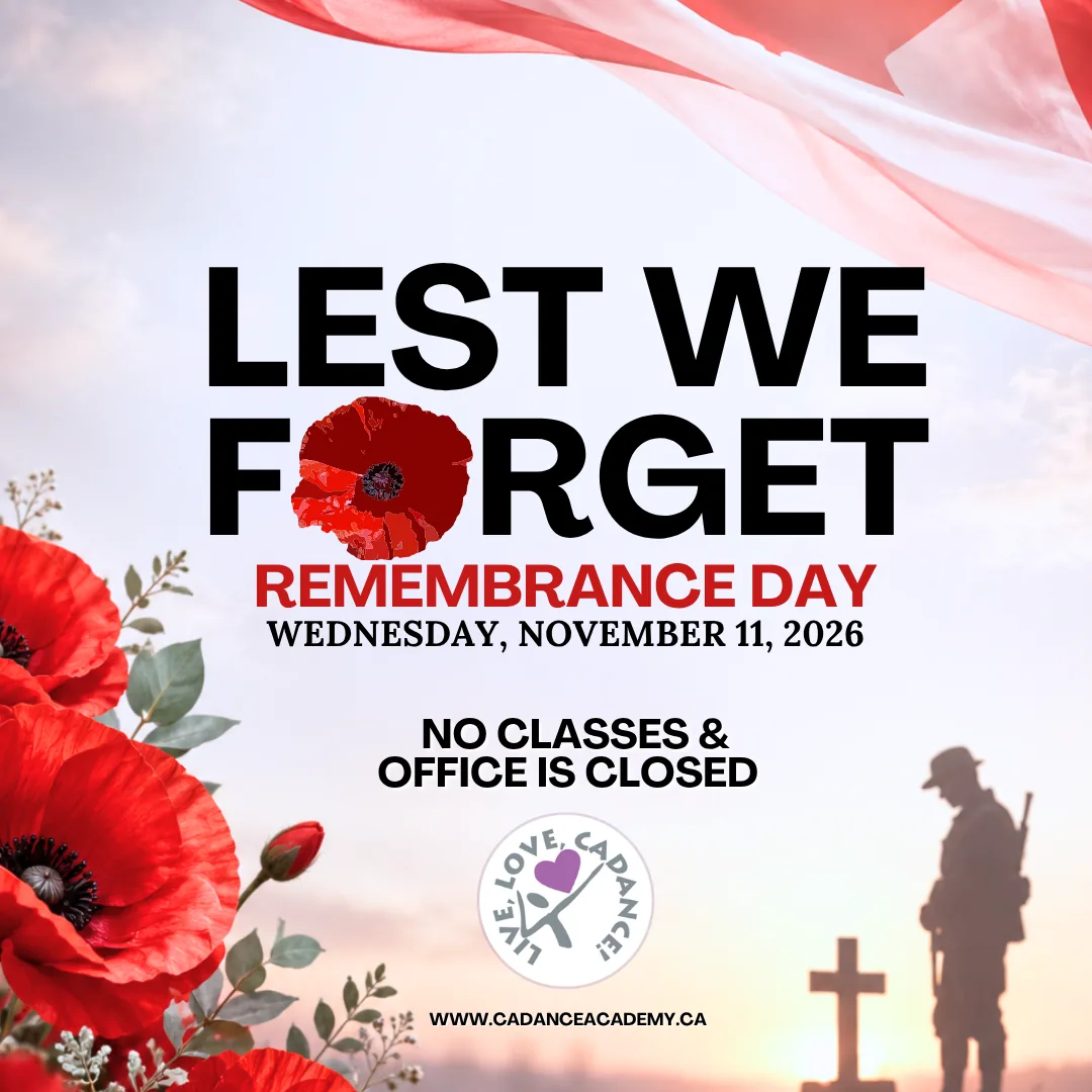 Remembrance Day poppies and November 11 studio closure notice