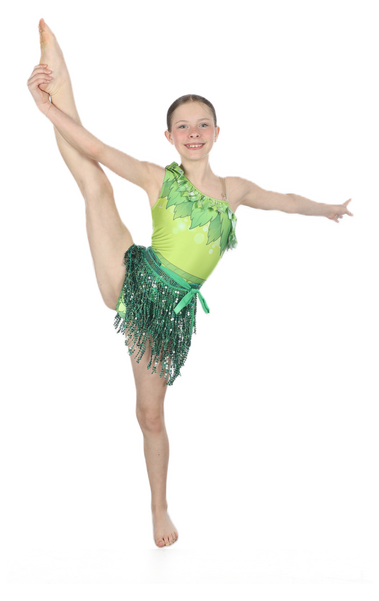 Cadance Academy Acro student mid-trick.