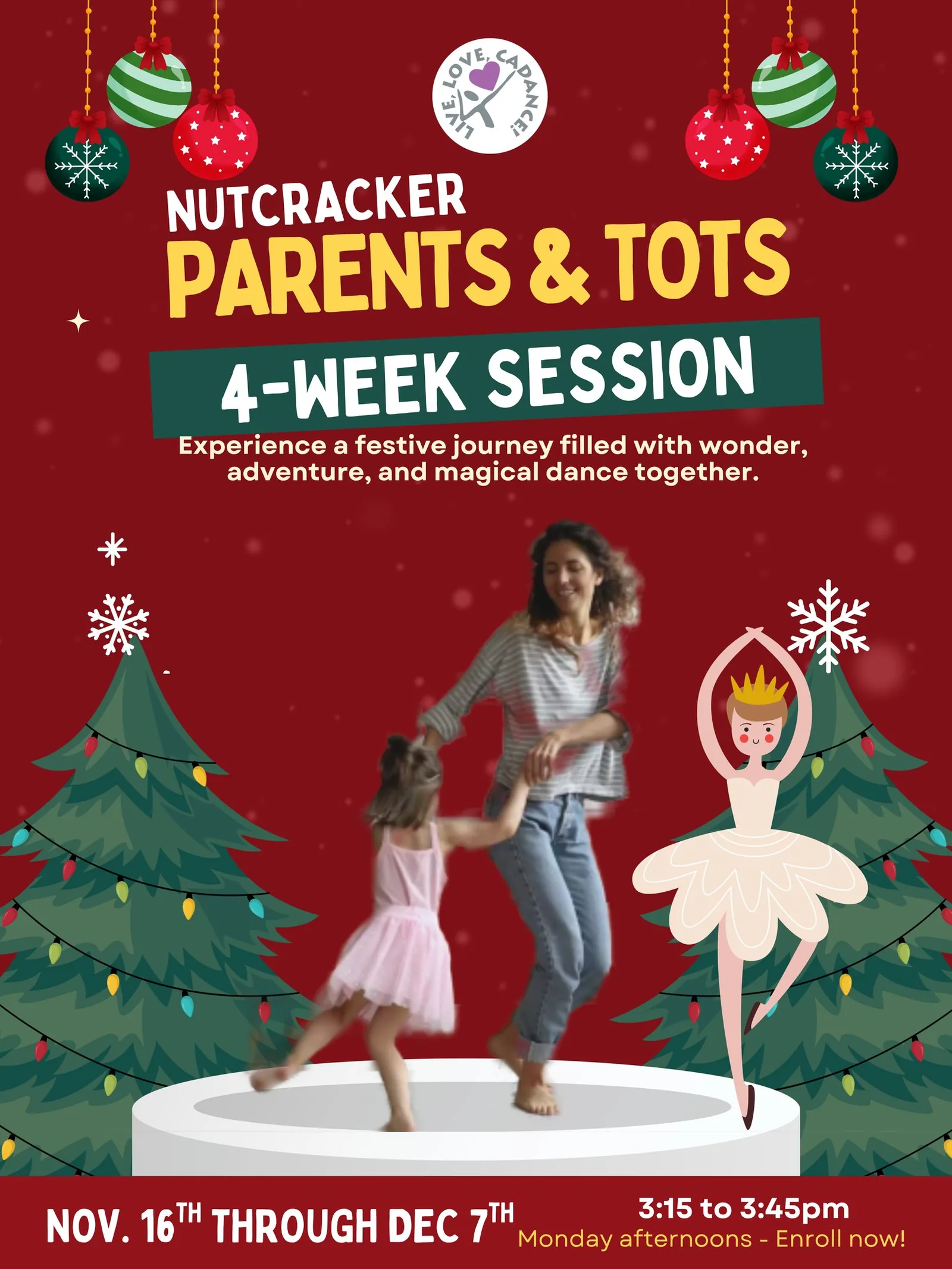 Nutcracker Parents and Tots four-week dance session poster